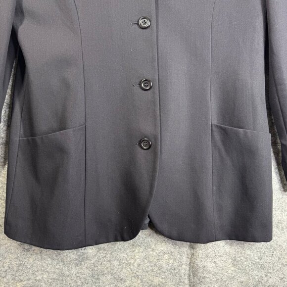Vintage Marks & Spencer St. Michael 100% Wool Blazer Jacket Dark Navy US 12 - Picture 3 of 14